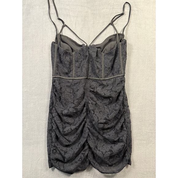For Love And Lemons Dress Julia Mini Bodycon in Black Lace Size Large Cocktail - Picture 14 of 16